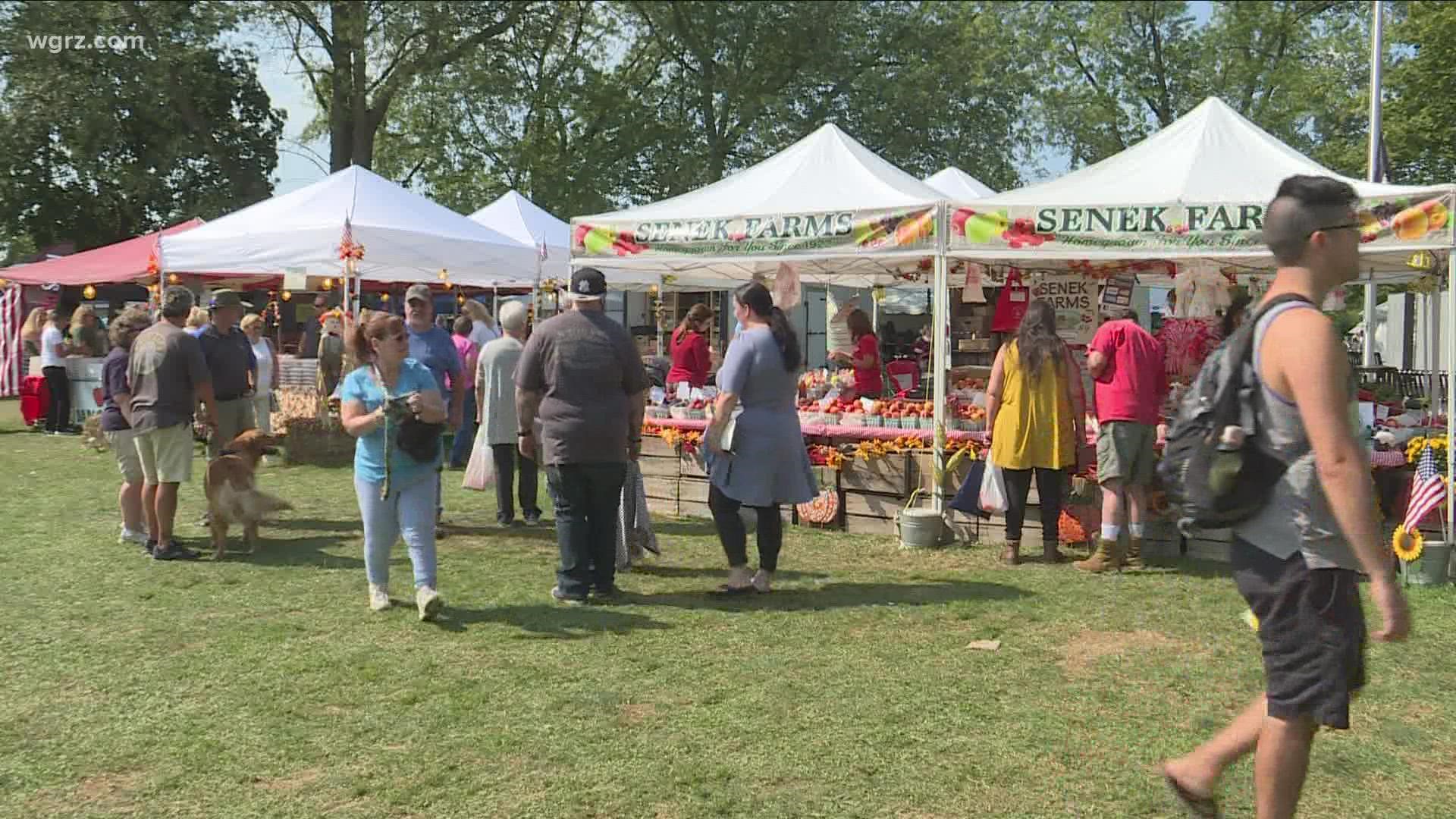 The Niagara County Peach festival is back and it is a hit. Many are just happy to be outside.