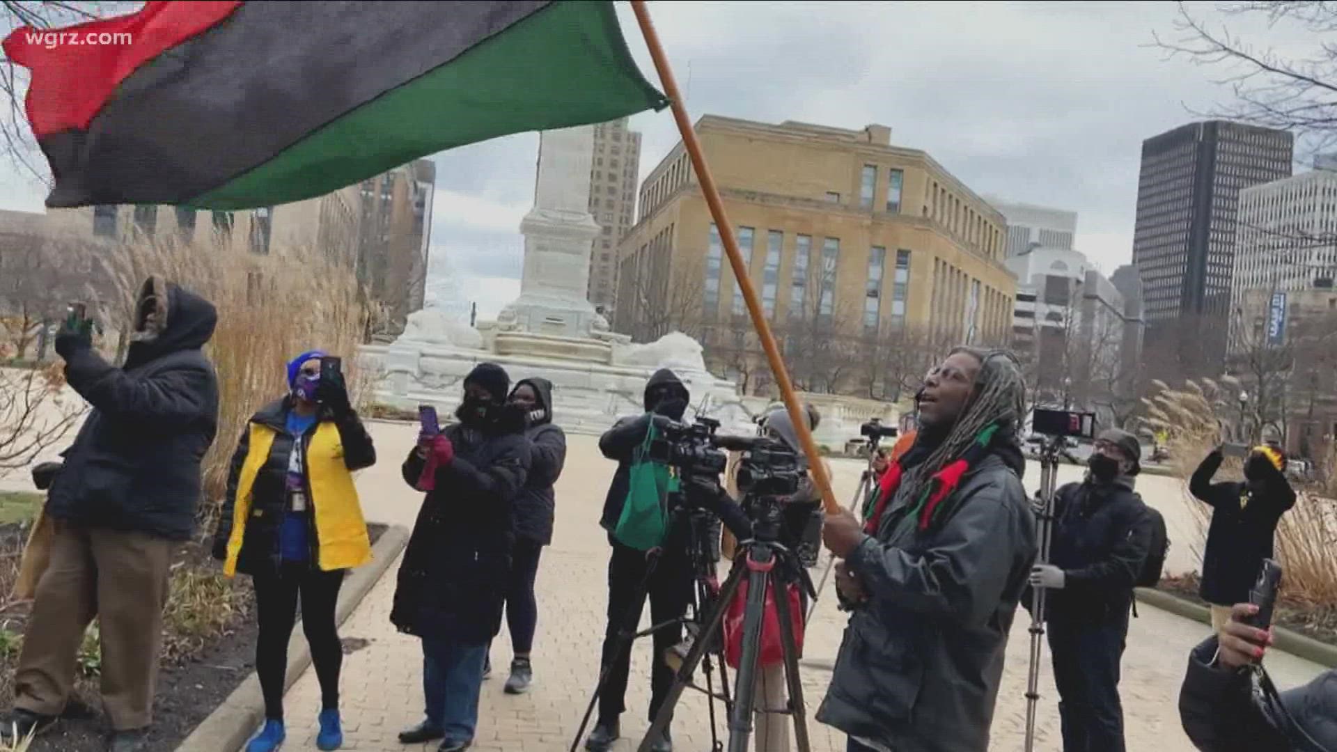 Sunday morning, the red, black, and green flag was raised in front of Buffalo City Hall to kick off the seven day observance of black heritage and culture.