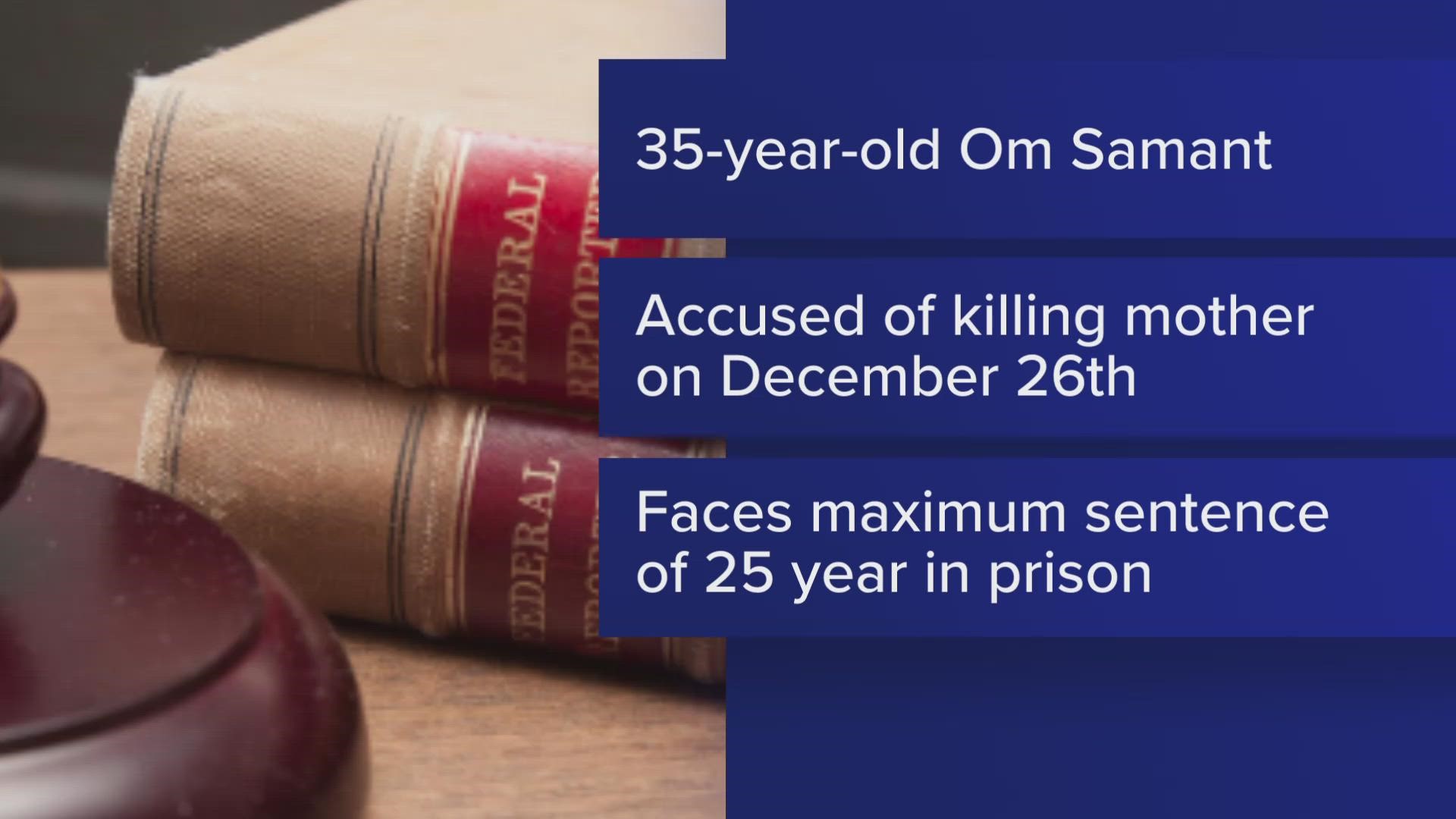 35-YEAR-OLD OM SAMANT BEAT AND STABBED HIS 58-YEAR-OLD MOTHER INSIDE THE HOME THEY SHARED ON THISTLE LEA.