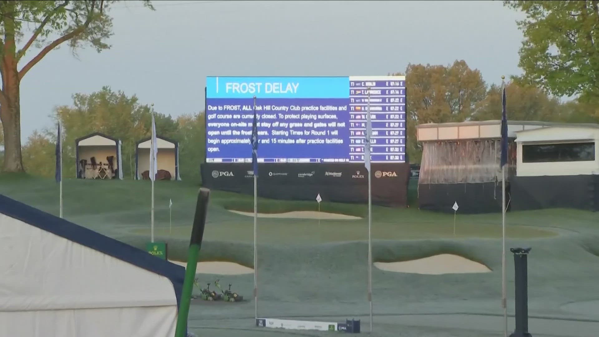 Frost delay on day one of PGA tour in Rochester