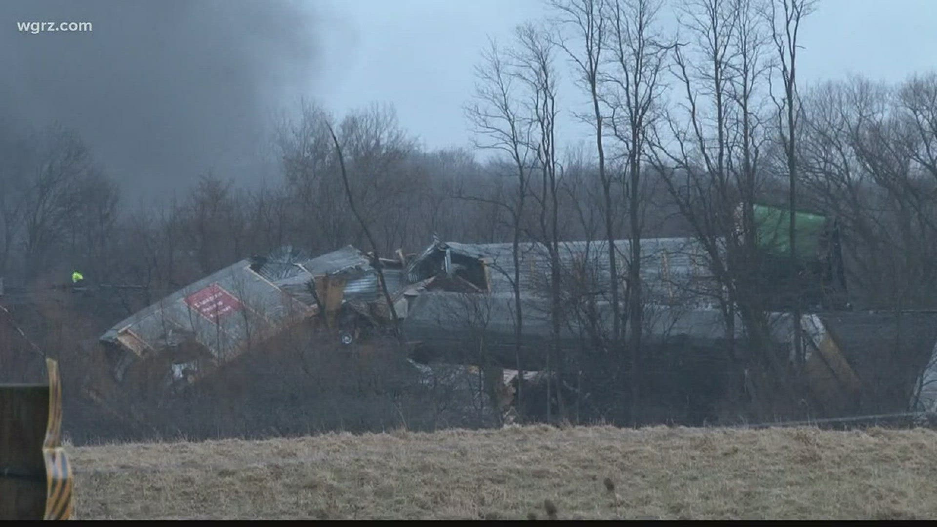 A train derailed in Wyoming County Thursday afternoon.