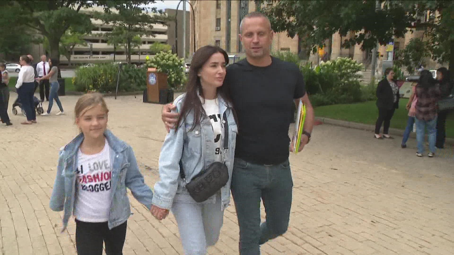 Oleksander Oliinyk and his family....who fled Ukraine due to war.