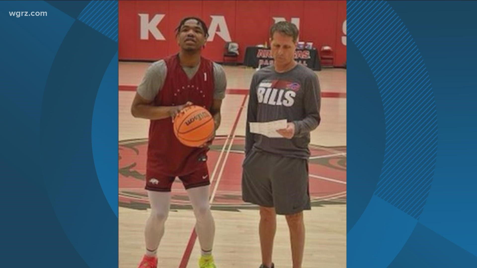 Arkansas head coach Eric Musselman seems to be born to coach a team here in Buffalo. He went viral this week after wearing a bunch of Buffalo sports gear