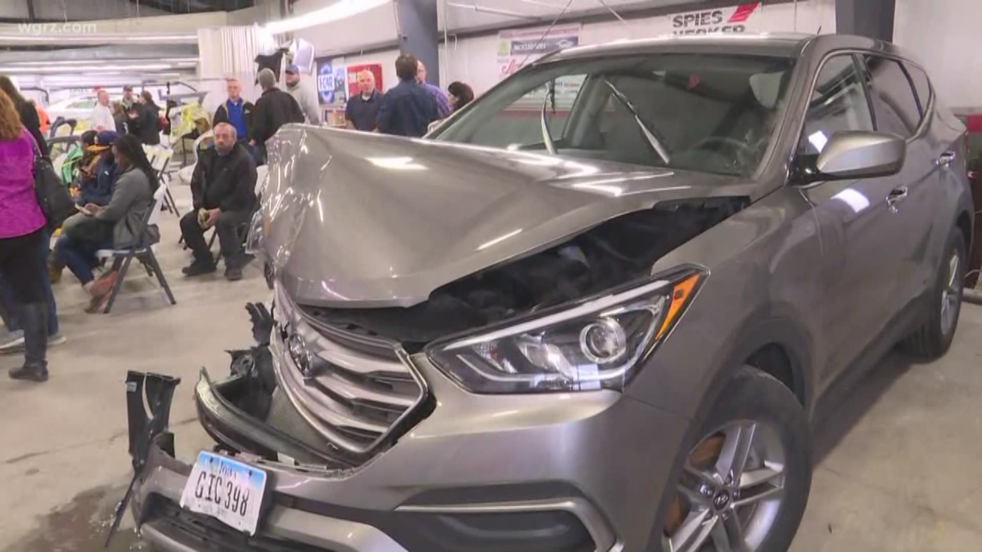 Two teens competing in the Western New York Collision Competition took a chance at estimating how much it would cost to repair a 2018 Hyundai.