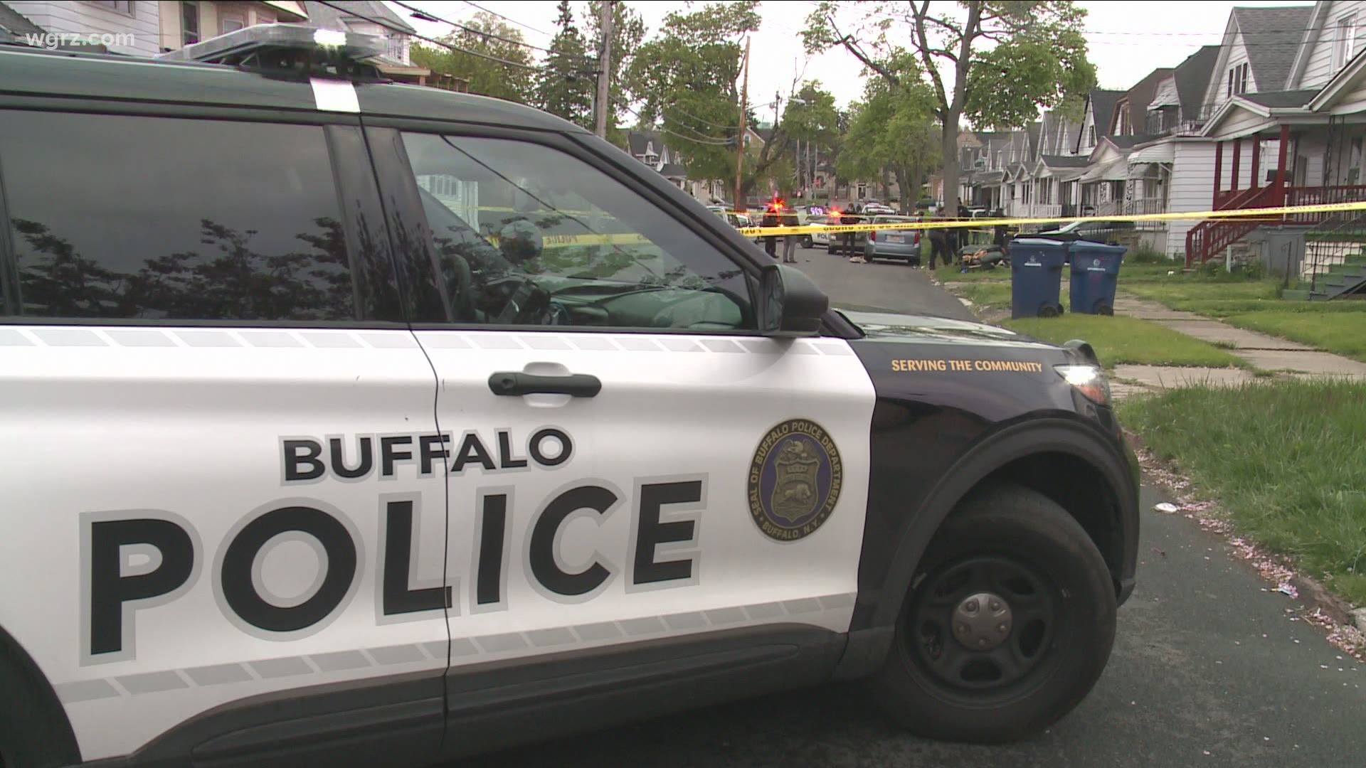 Buffalo police say two men were shot, one died at the scene and one is listed in critical condition at ECMC.