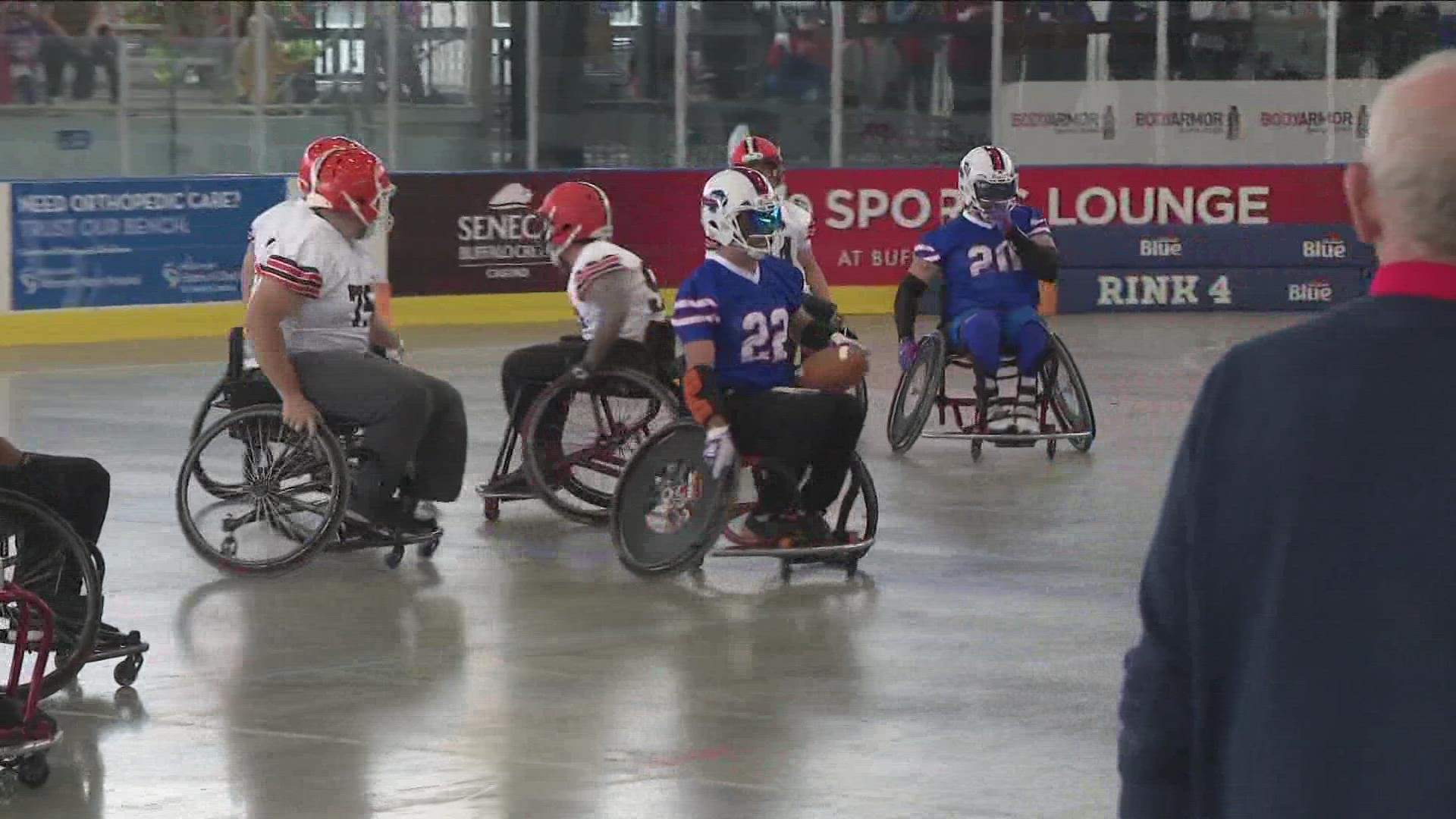 The team started last year when Greater Buffalo Adaptive Sports got an $85,000 grant from Move United. This was the wheelchair team's first home game.