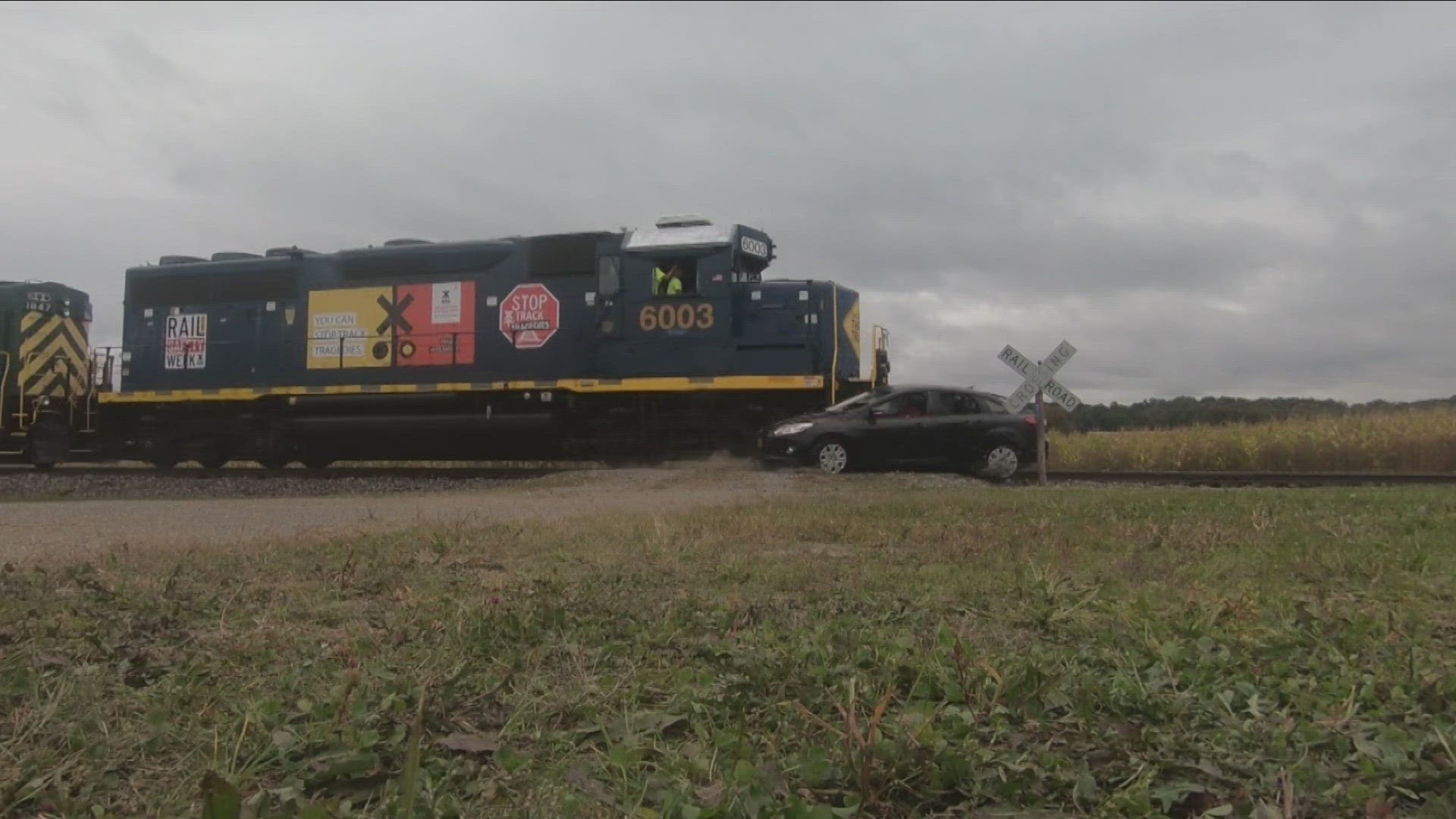 First responders practice train crash situations