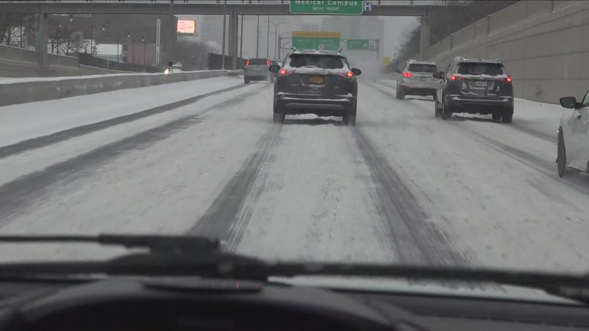 Slow Down! Car Vs. Snow Plow - Videos from The Weather Channel