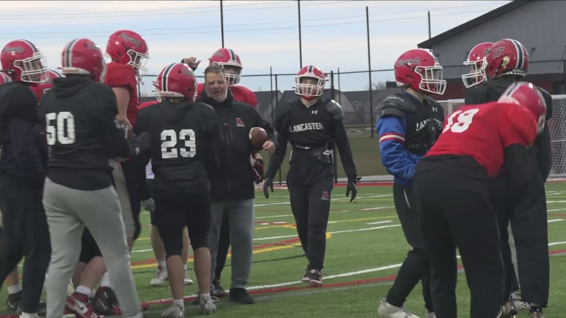 Sports reporter Lindsey Moppert covers Lancaster High School Football as they prepare for regionals.