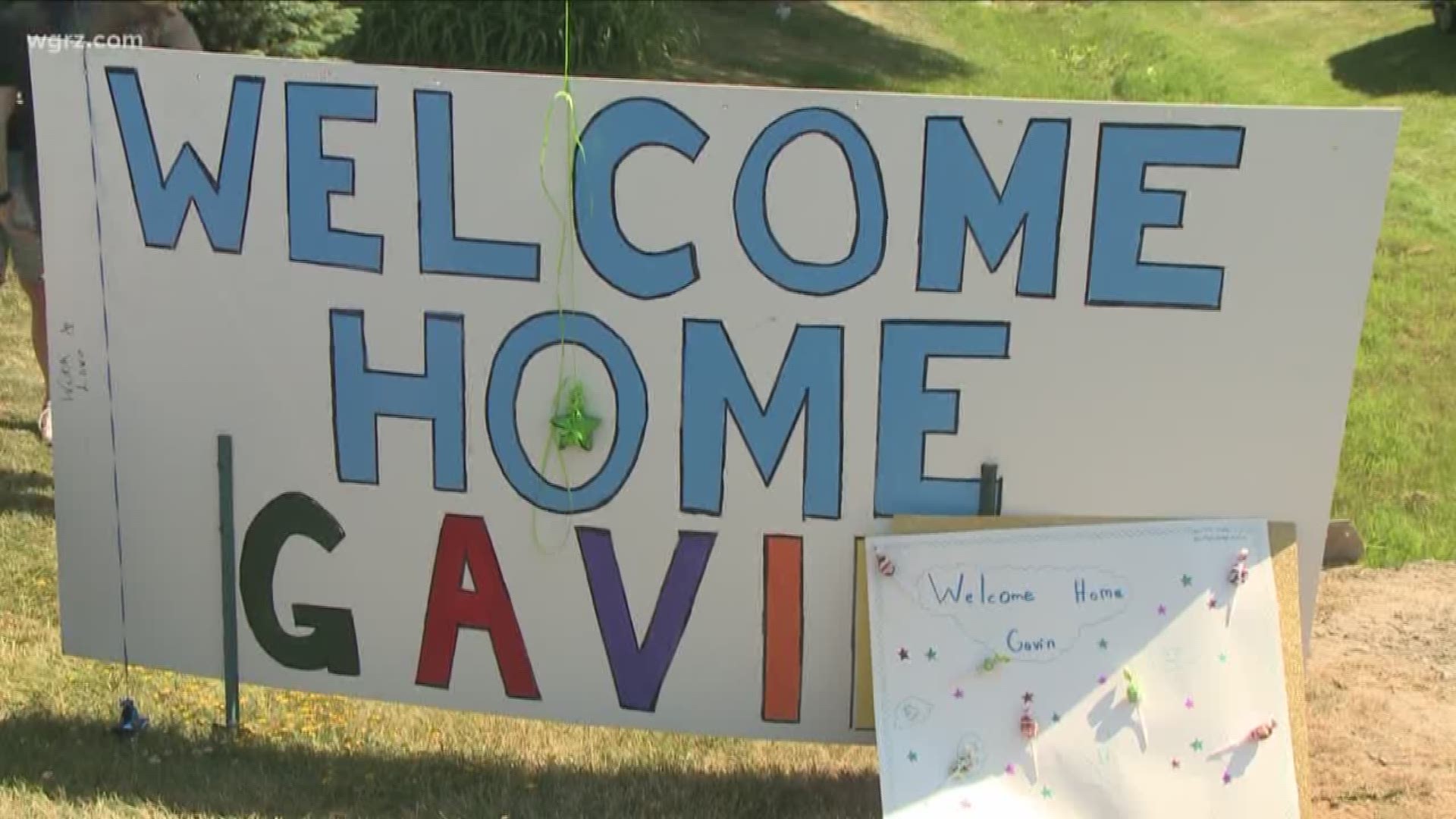 Homecoming for Gavin after lawnmower accident