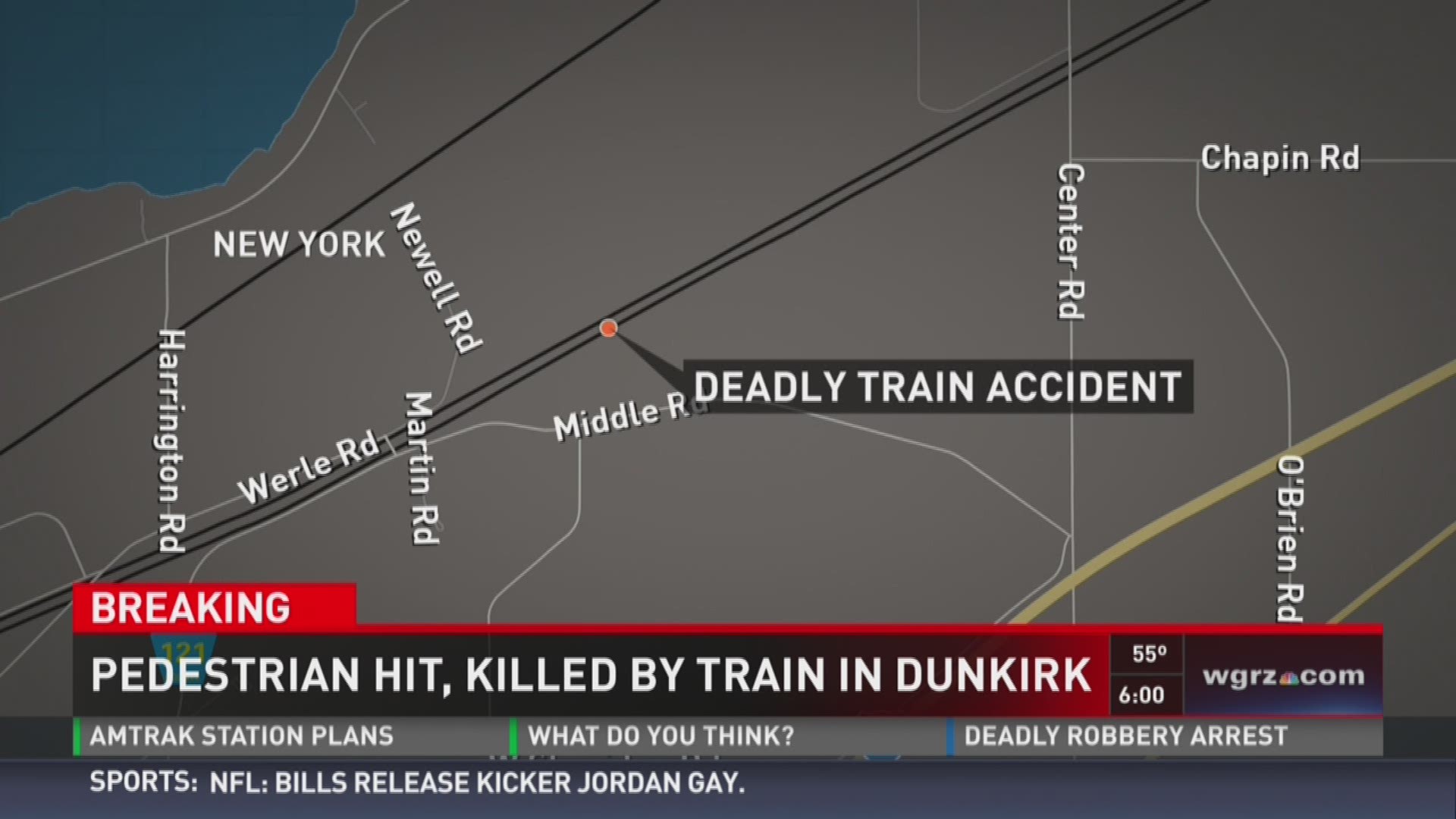 City of Dunkirk Police are investigating after they say a pedestrian was struck and killed by a train on the CSX Rail Line near Middle Road around 12:04 Wednesday morning.