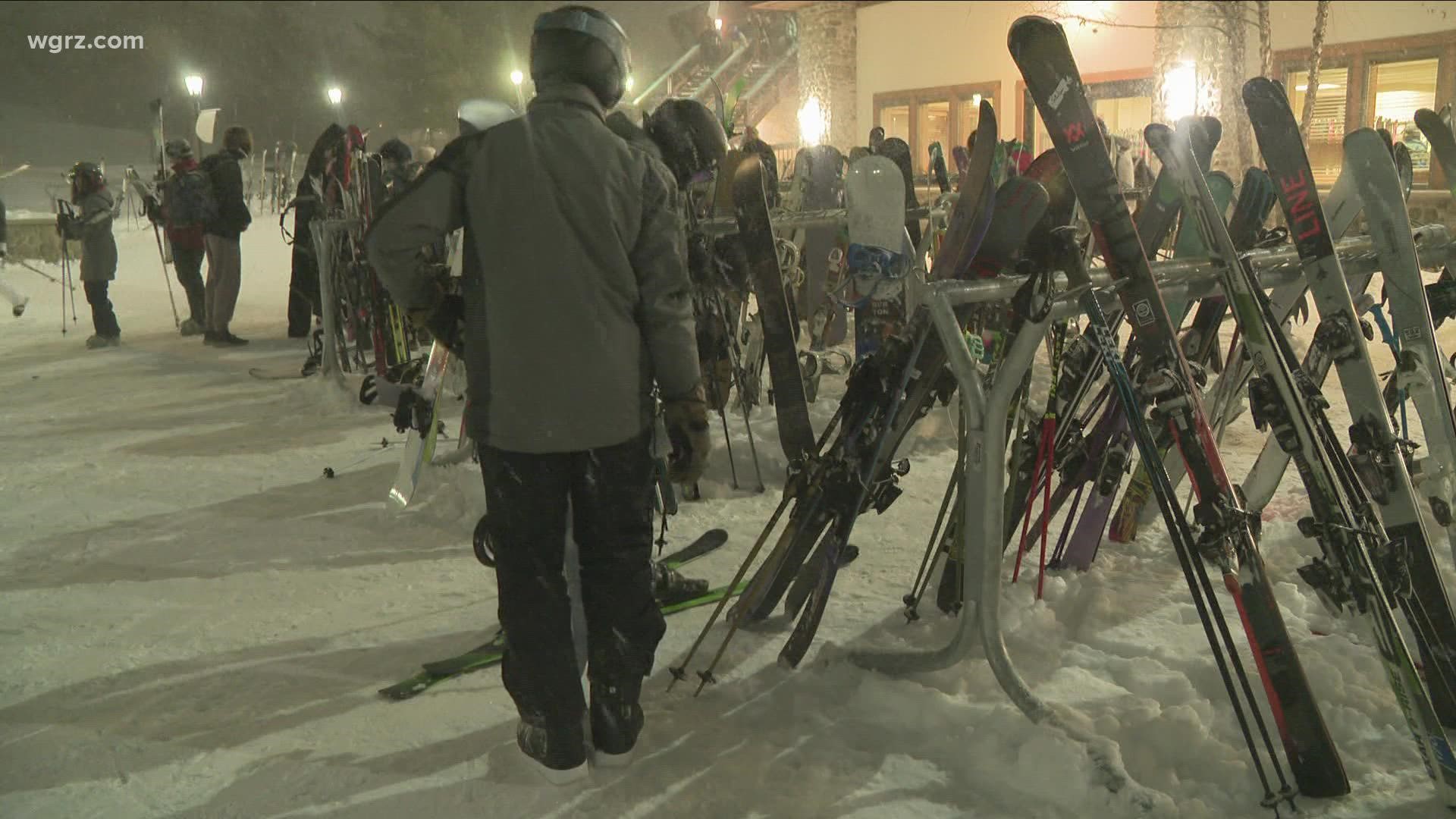 Holiday Valley was packed with people ready to hit the slopes Friday night. Although Holiday had a slow start to the season, they say the remainder looks promising.