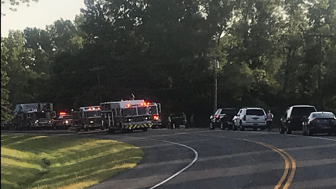 House fire shuts down section of Tonawanda Creek Road