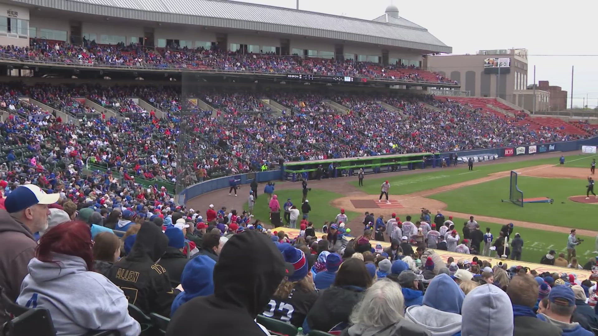 Close to 16,000 fans packed Sahlen Field for the event, which has raised more than $600,000 to benefit local charities. 