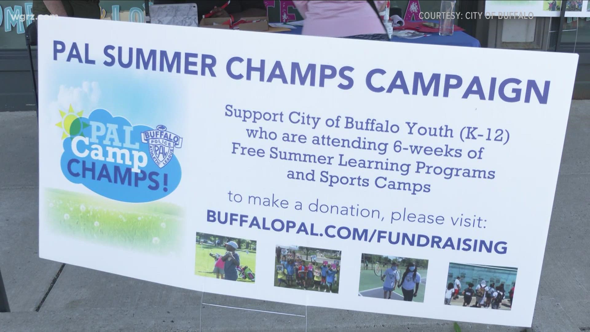 Buffalo Mayor Byron Brown and the Police Athletic League of Buffalo or PAL held a taco Tuesday event to help assist the 2022 Camp Champs Campaign.