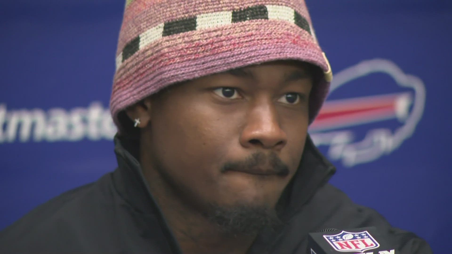 Stefon Diggs spoke at a news conference on Thursday, ahead of a Week 2 home game vs. the Las Vegas Raiders.
