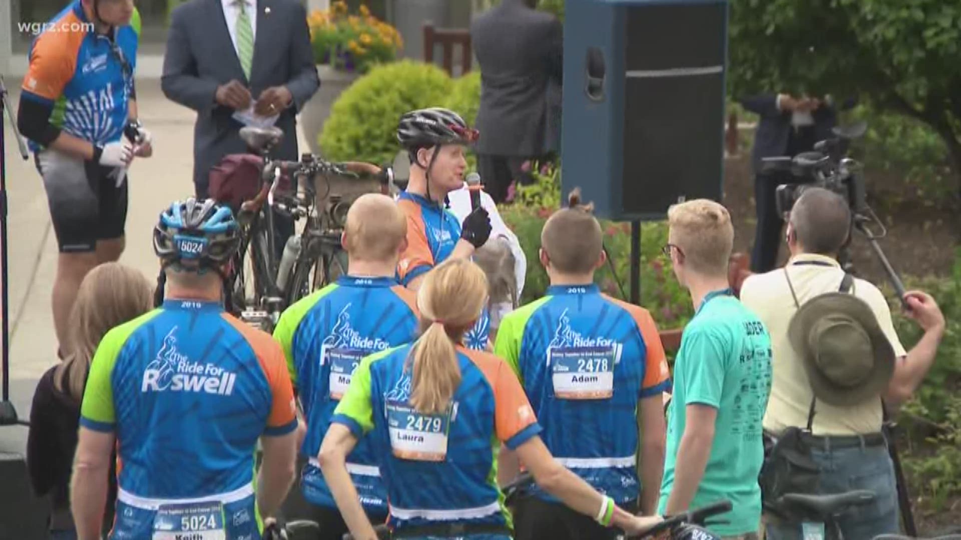 Riders will be leaving Roswell Park to head to the "celebration of hope" on the Unversity at Buffalo's north campus.