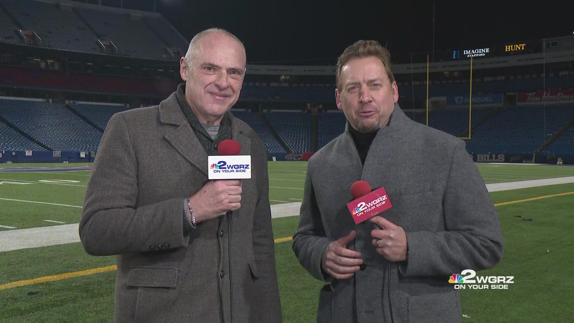 Channel 2 Sports Director Adam Benigni and WGRZ Bills/NFL Insider Vic Carucci discuss the Bills' Week 18 win against the New England Patriots.