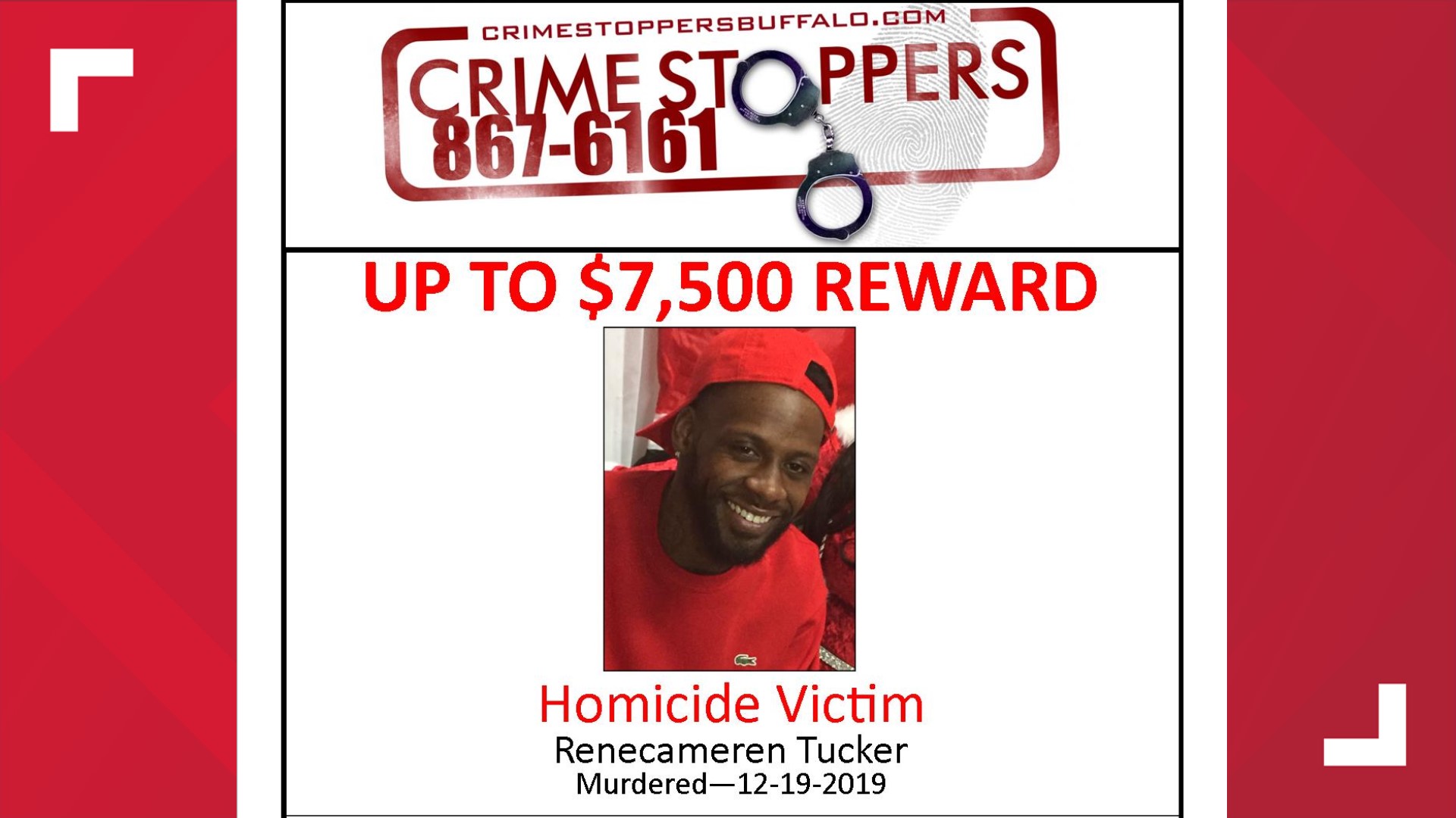 Crime Stoppers Buffalo offers reward in Renecameren Tucker murder case ...