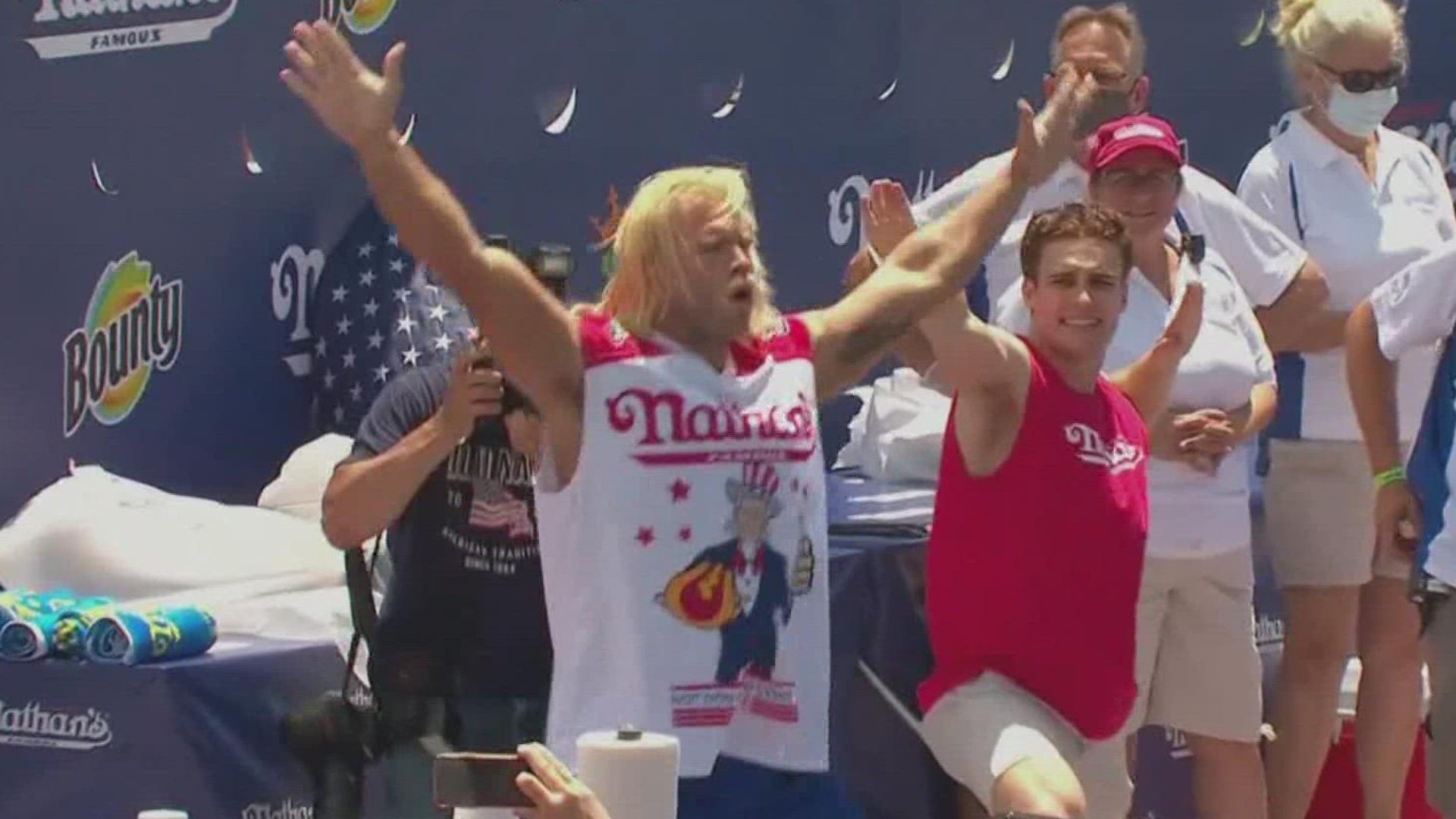 Hartman is ranked 20th on a list that includes the world's No. 1, Joey Chestnut. The winners of the men's and women's July 4 contests will each win $20,000.