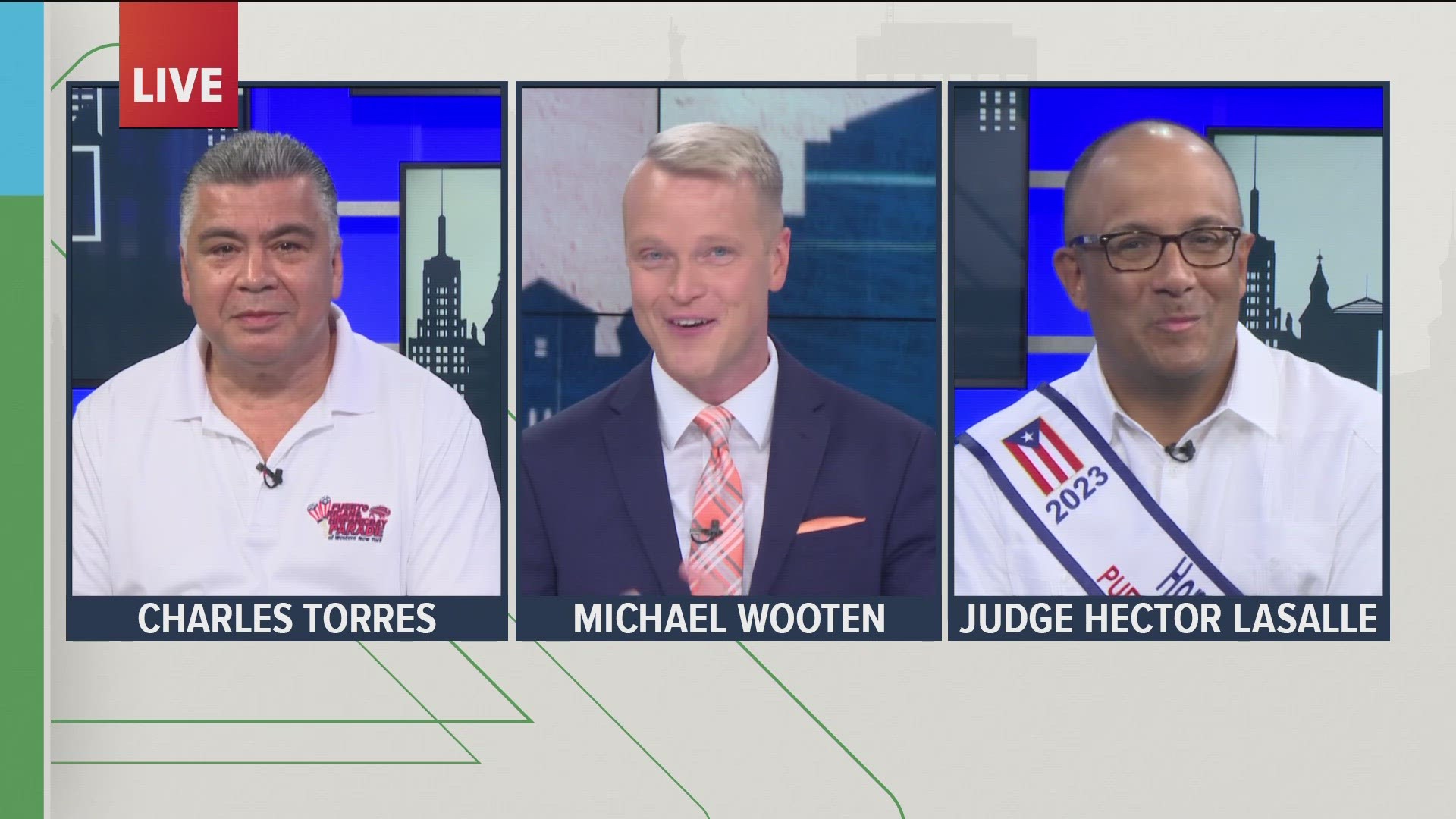 Charles Torres, president of the parade, and Judge Hector LaSalle joined the Town Hall to discuss the Puerto Rican and Hispanic Day Parade.