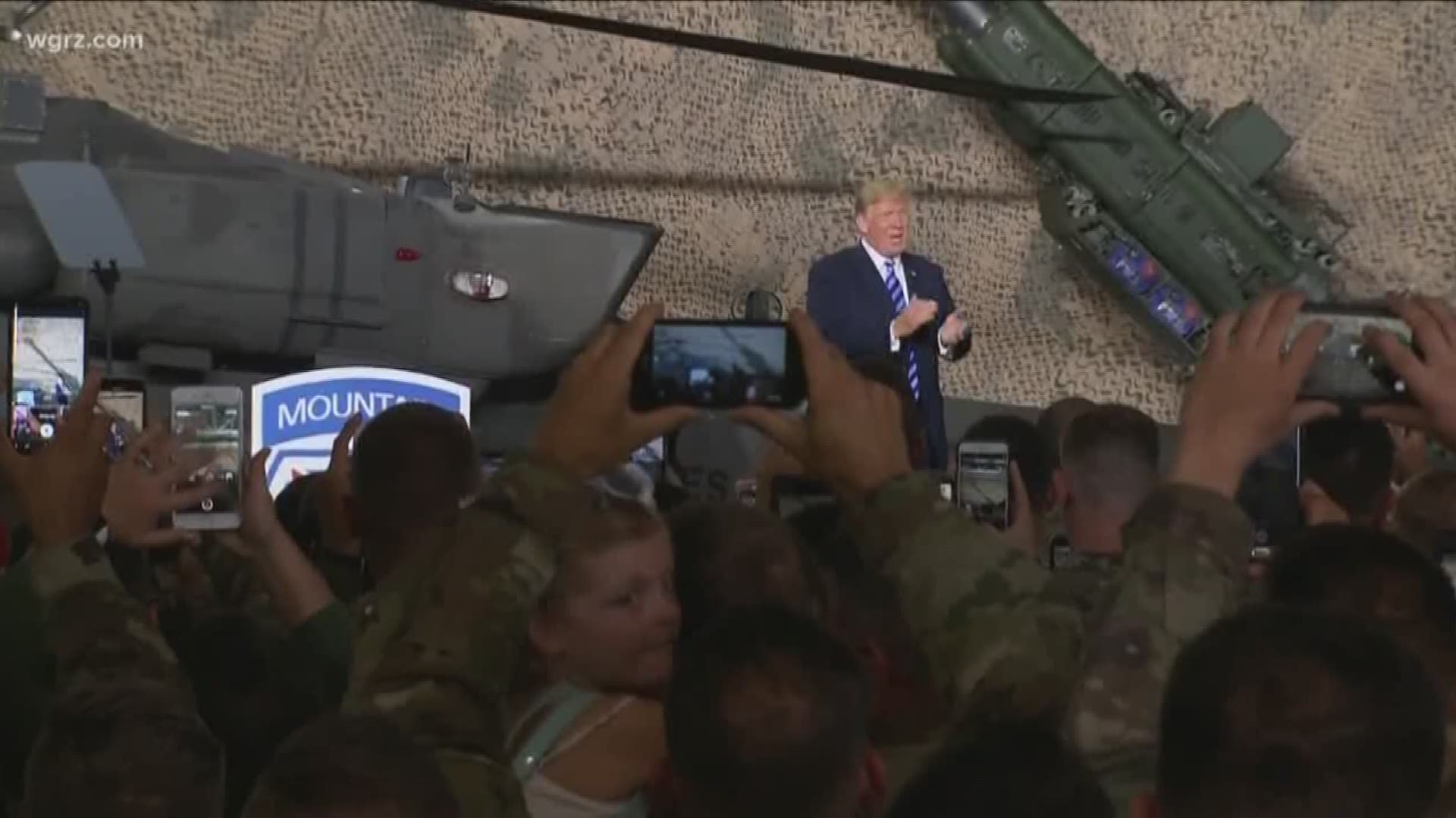 Trump Visits Fort Drum, Utica On Upstate Trip