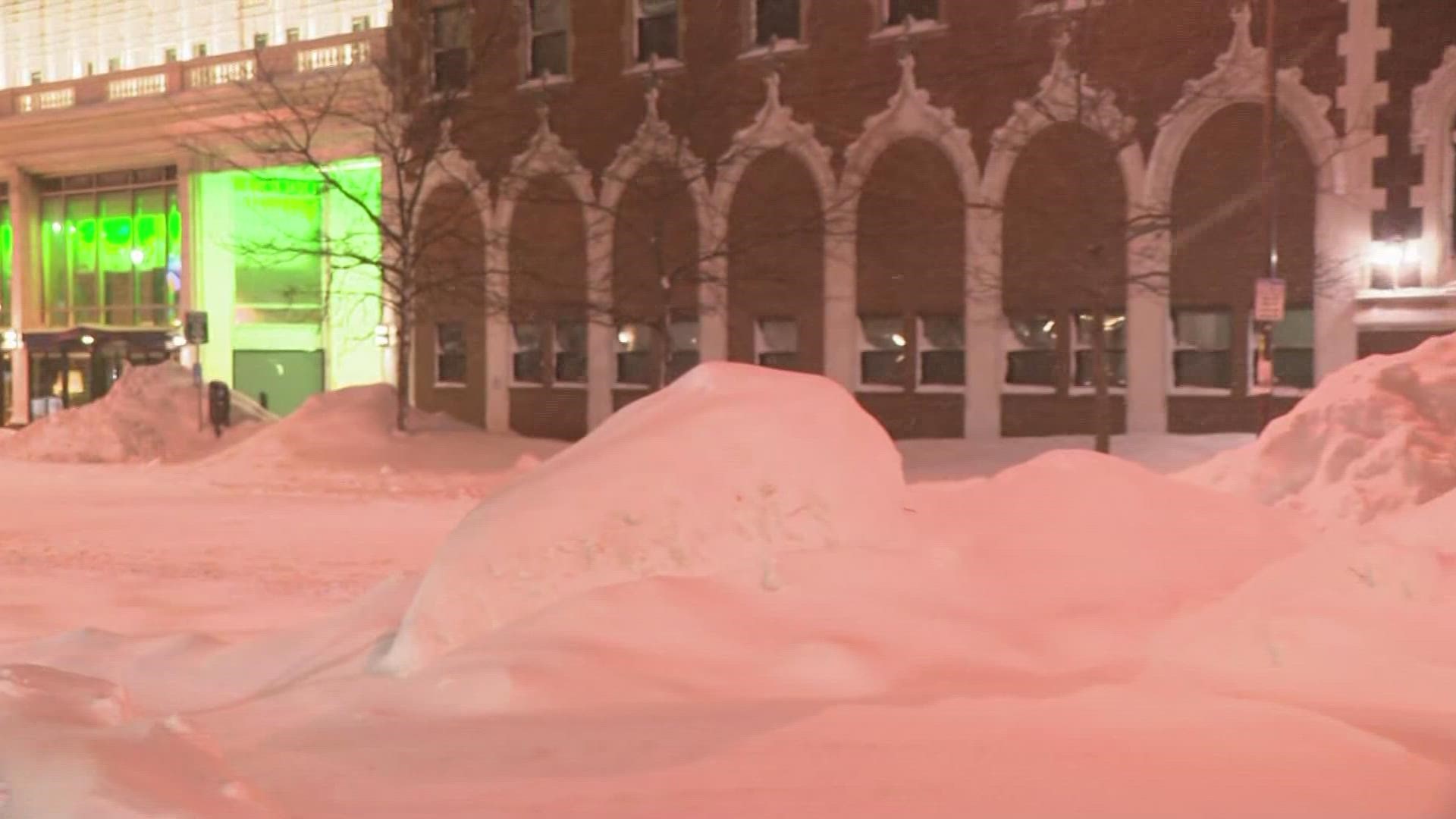 Daybreak's Lauren Hall was on Delaware Avenue to show current conditions.