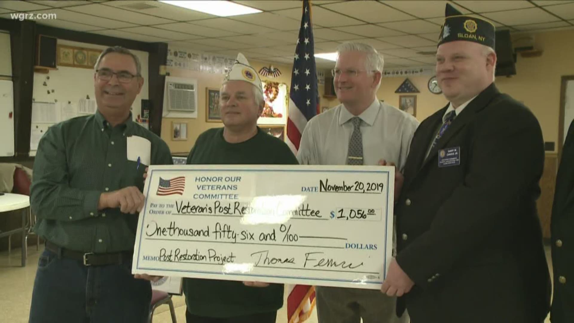 Local veteran post receives $1056 check