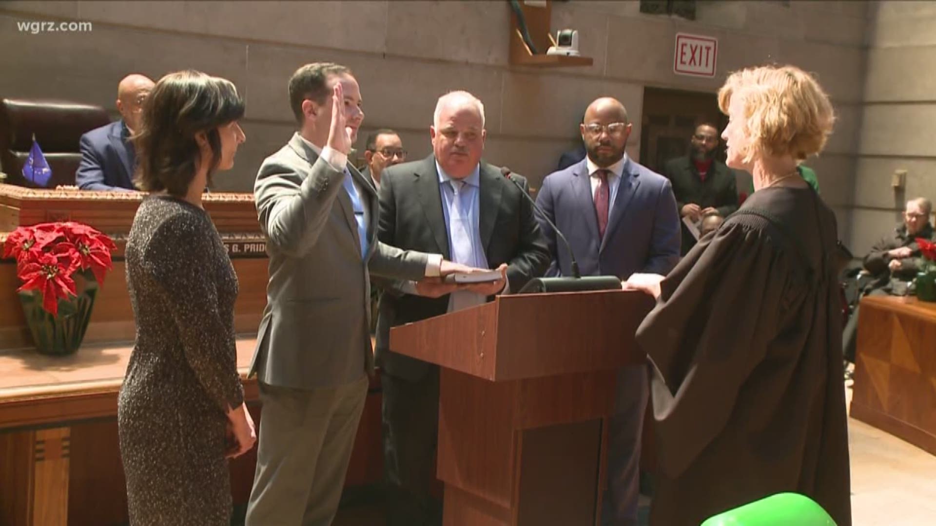 Bryan Bollman and Mitch Nowakowski were welcomed into the ranks of the Buffalo common council.