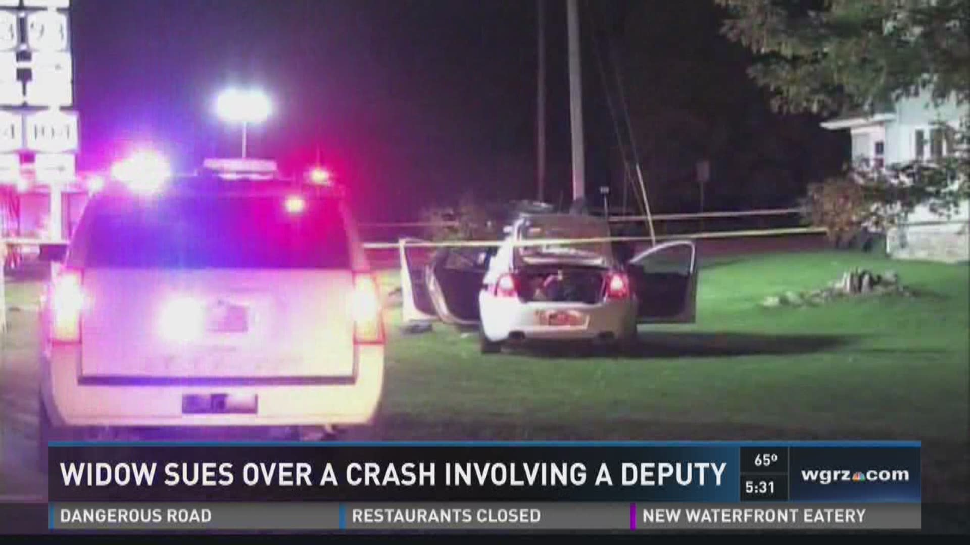 Widow suing Niagara County over crash involving a deputy | wgrz.com