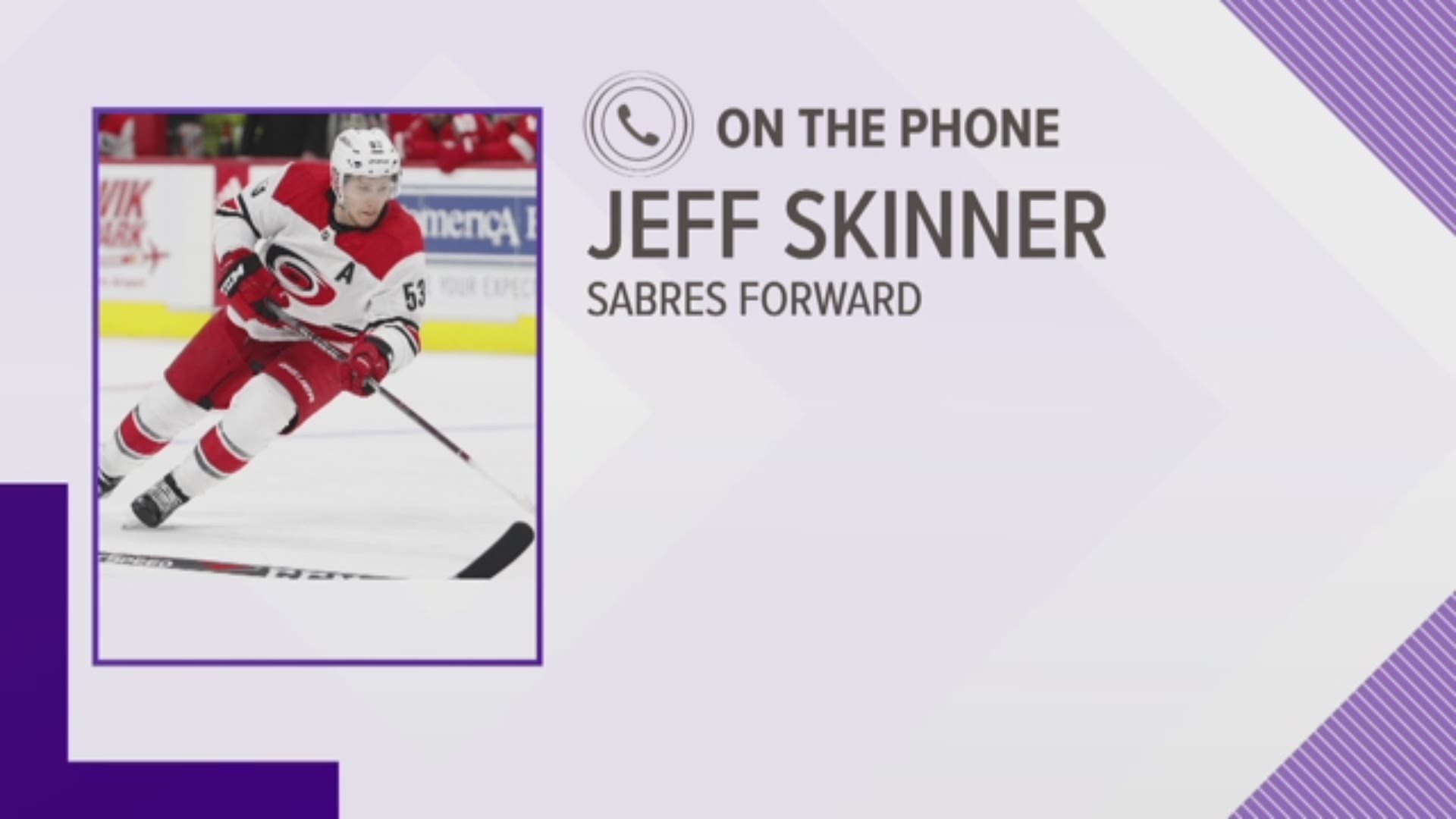 Jeff Skinner is excited to join the Sabres and play with their young players including Jack Eichel.
