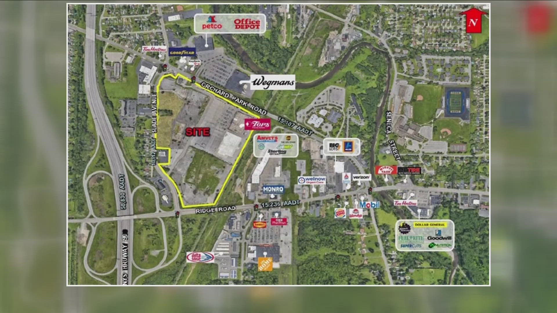 After being largely empty for about 30 years, the Seneca Mall site is for sale.
