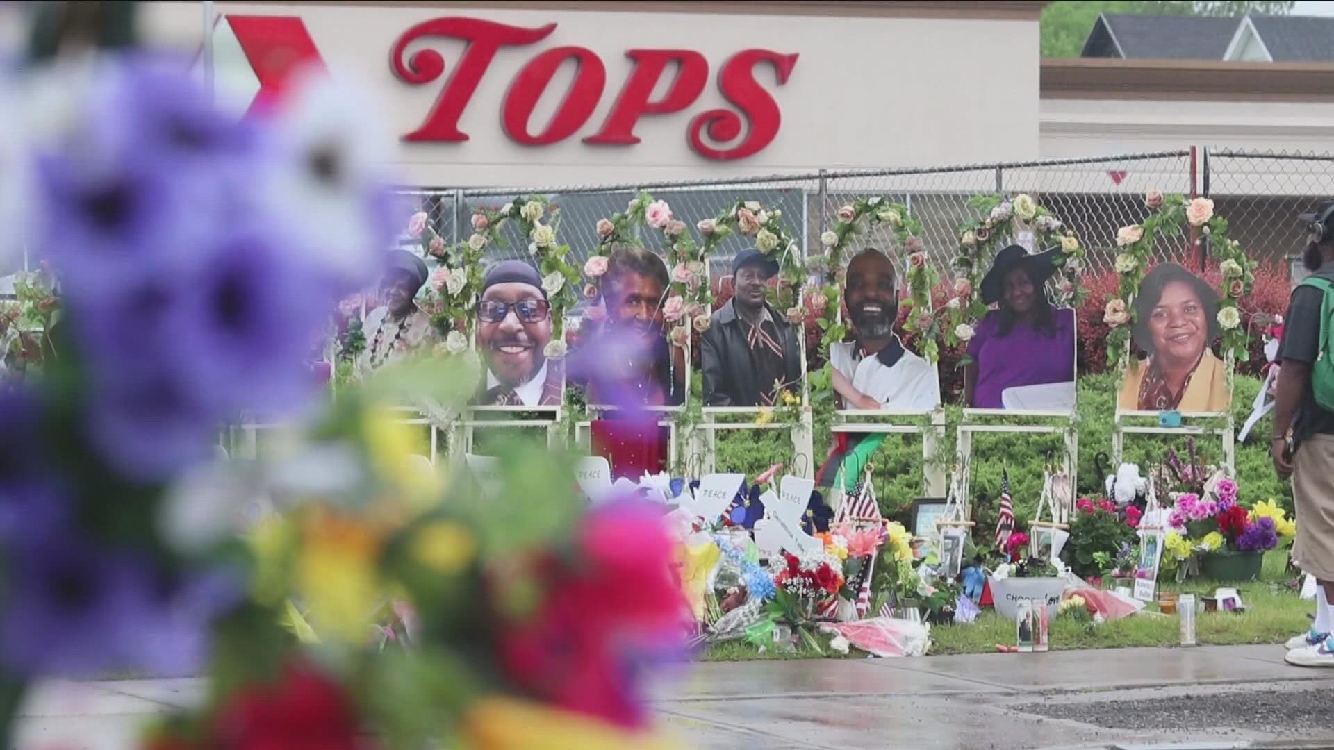 Ten people were killed and three people injured when a gunman walked into the Tops Markets on Jefferson Avenue May 14 and started shooting.