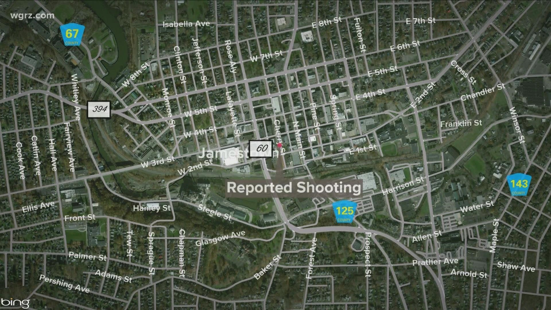 Jamestown Police say a man is recovering after he was shot several times in the lower body during a big event on Cherry Street.