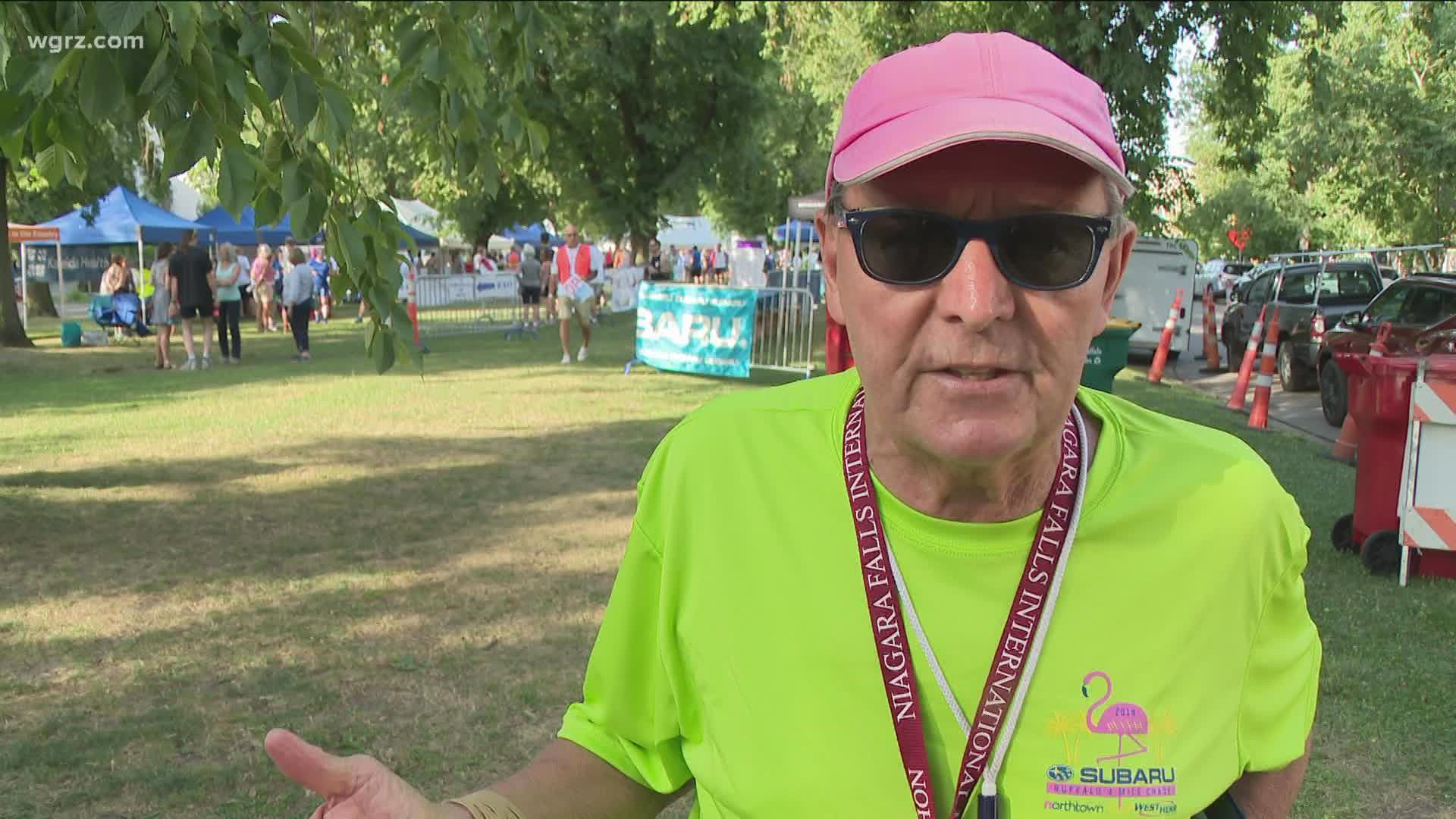 Around 800 people, including several world class athletes turned out for the race. All proceeds go to ECMC and The Police Athletic League of Buffalo.