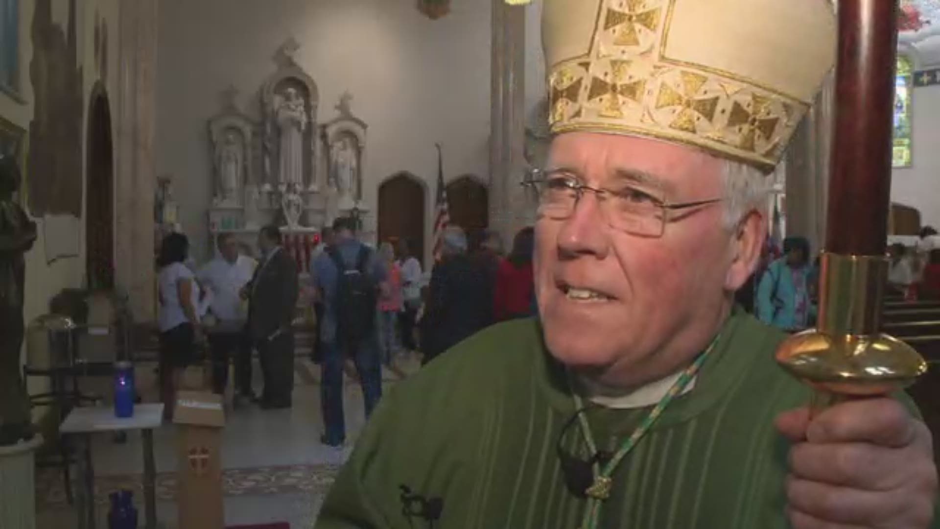 Buffalo Bishop Richard Malone spoke with 2 On Your Side after mass at the Holy Angels Catholic Church on Porter Avenue in Buffalo.