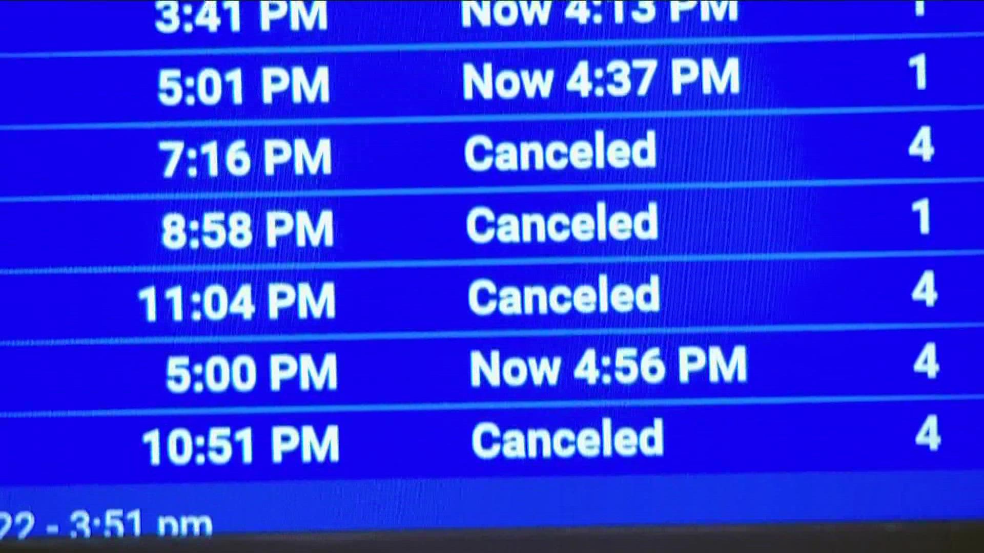 Southwest has cancelled all flights to and from Buffalo on Friday and after 6 pm tonight, Delta, United and American flights are all hard to come by…