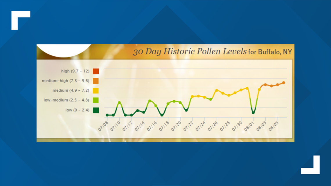 Recent Dry Stretch Allowed For Pollen Counts To Rise Across Wny Wgrz Com