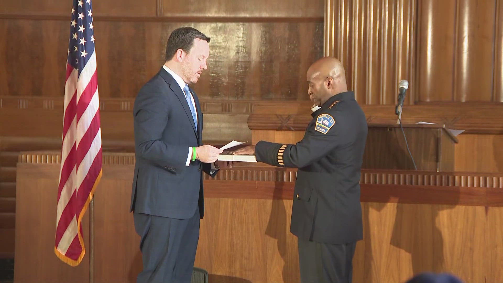 Buffalo Mayor Scanlon will officially swear in the new Buffalo Police Commissioner and Deputy Buffalo Police Commissioner 3/7/25