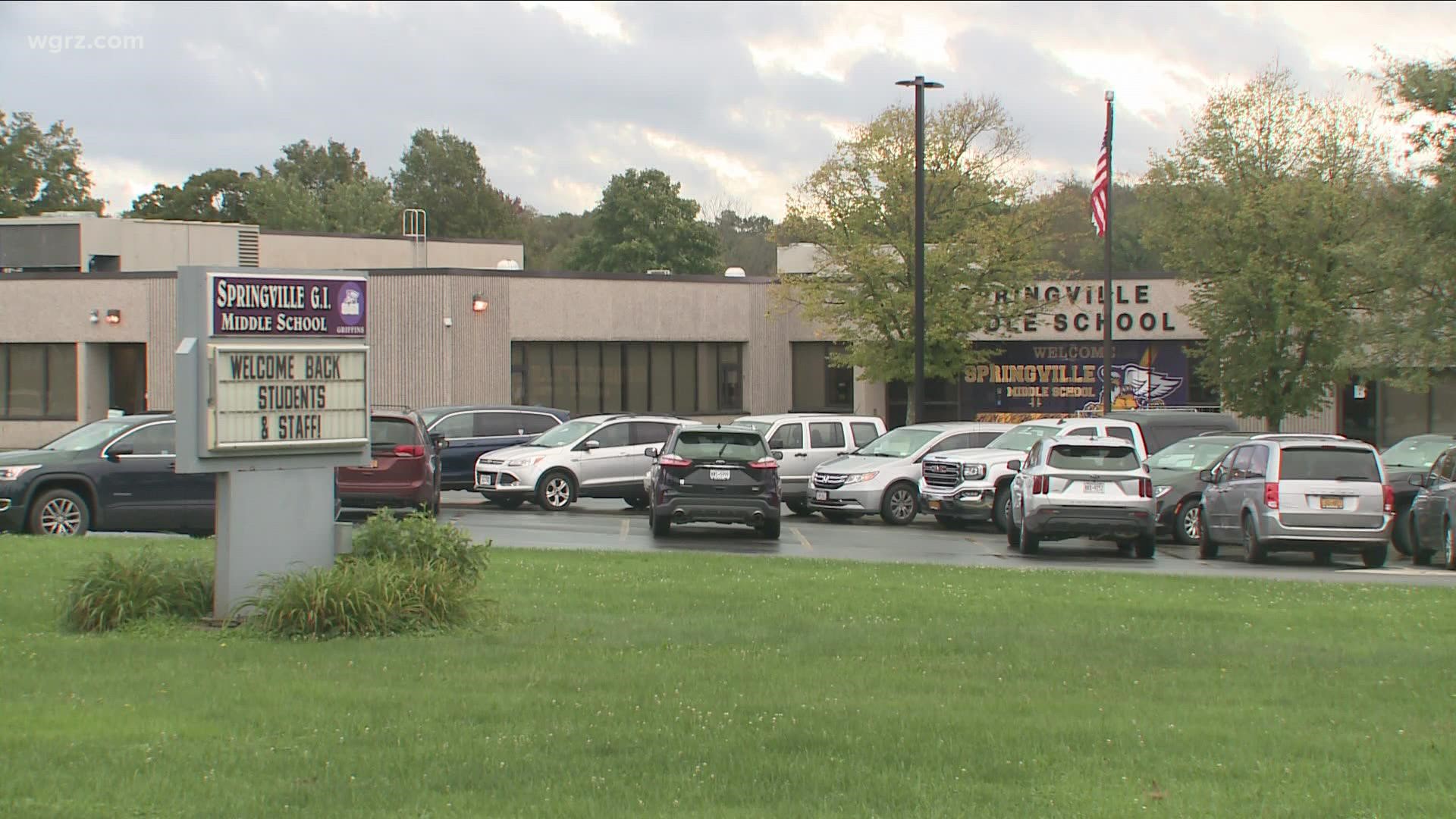 A Springville man has been sentenced to two years of probation for assaulting a middle school teacher last March.