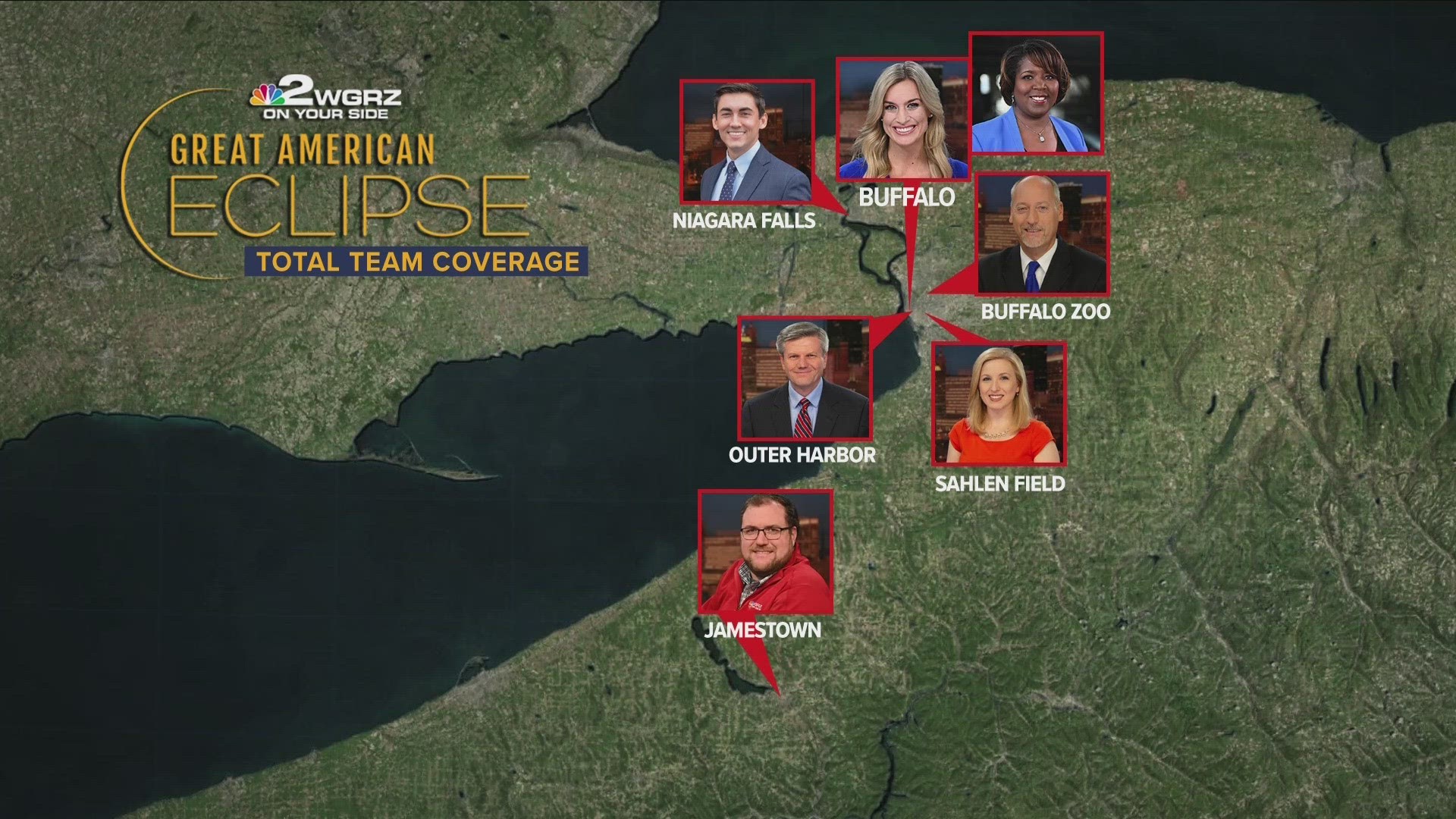 Team coverage of the total solar eclipse from across Western New York ...