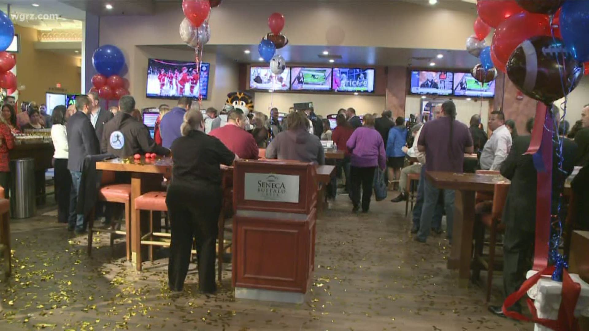 the first sports lounge like this for the Seneca Gaming Corporation— with plans for similar set-ups planned for its casinos in Salamanca and Niagara Falls
