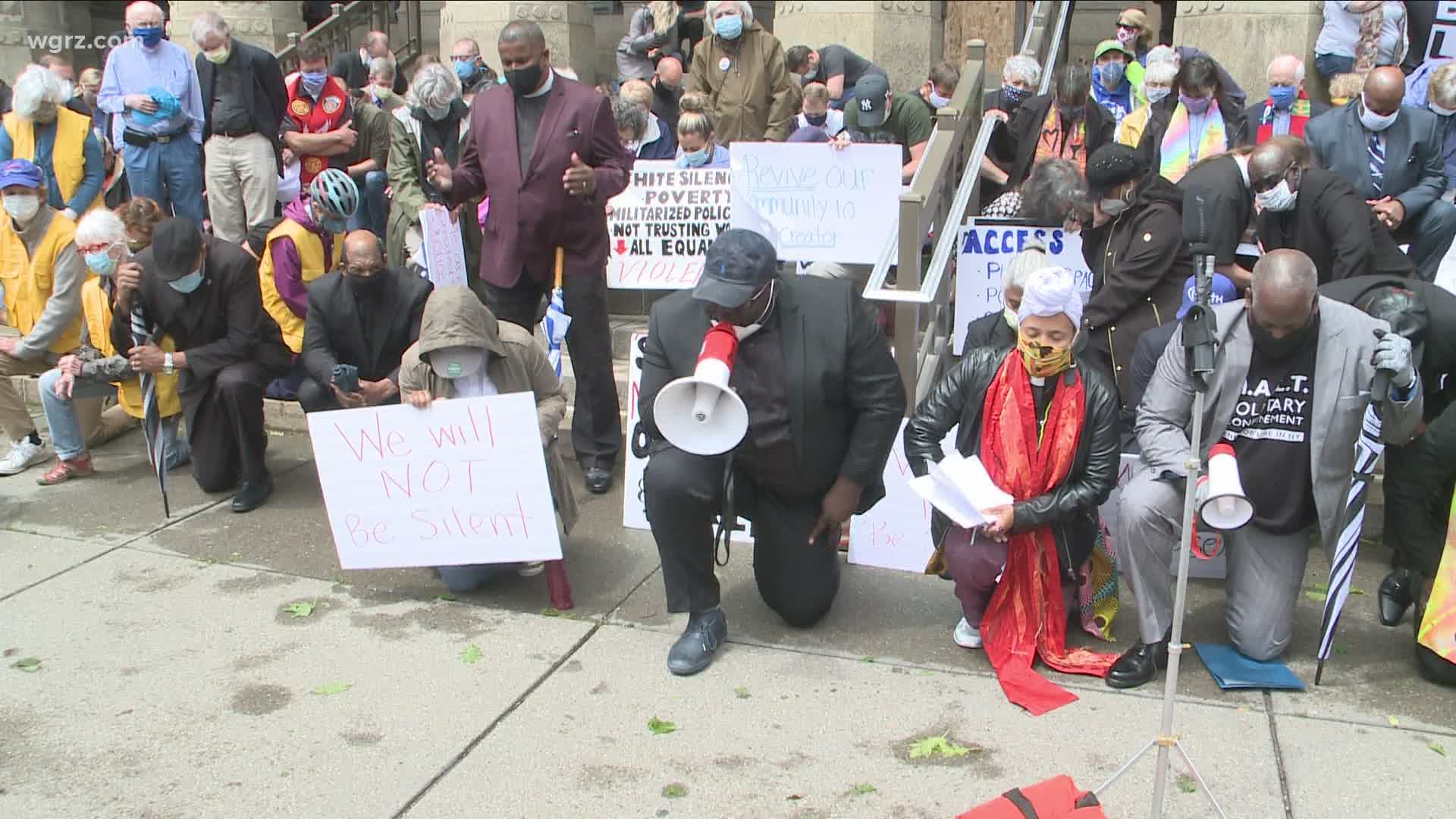 Wednesday's rally was organized by Voice Buffalo, a community activism group.