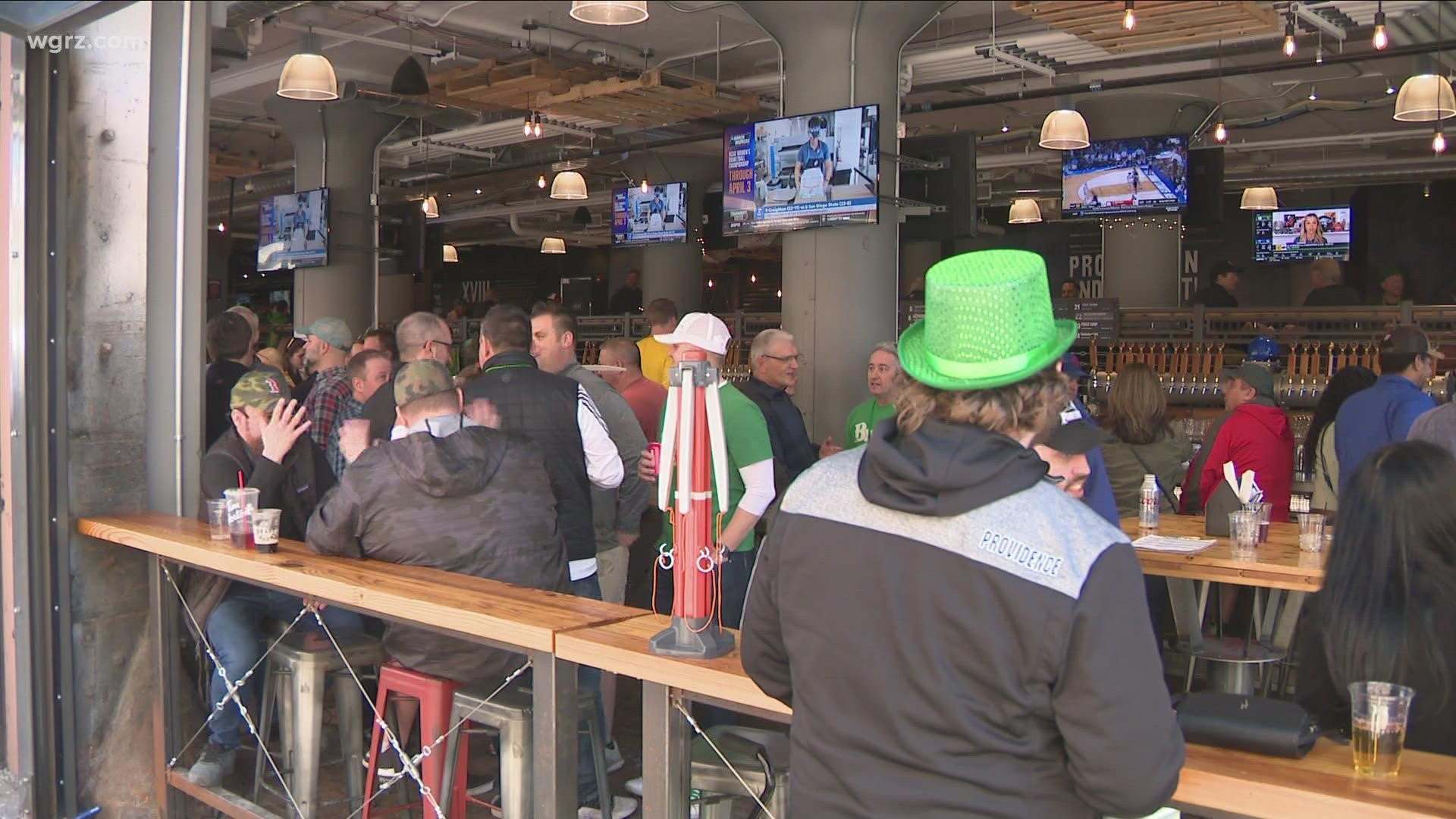 Big day here in Buffalo. March Madness and St. Patrick's Day celebrations are in full swing. This is the busiest day in Buffalo since the pandemic two years ago.