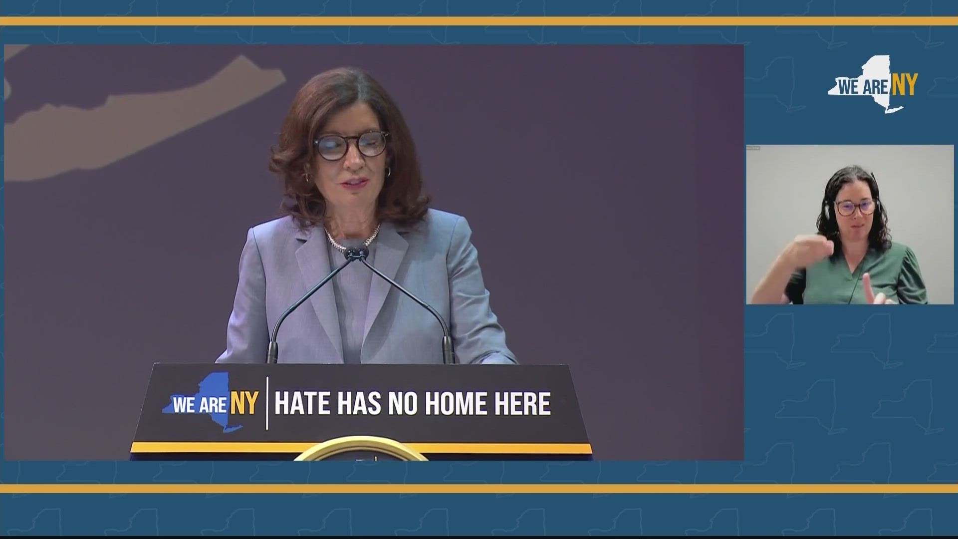 Hochul made an announcement on hate crime protection