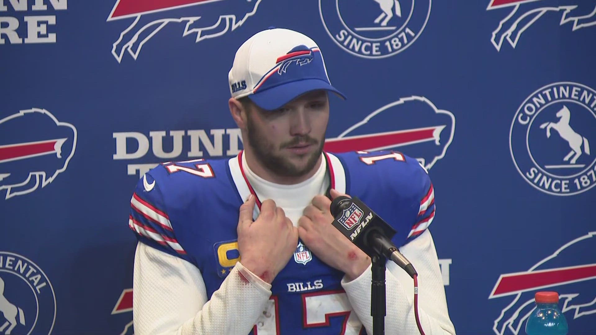 Bills postgame reaction: Josh Allen discusses the 27-24 Bills loss to the Kansas City Chiefs in an AFC divisional round playoff game.