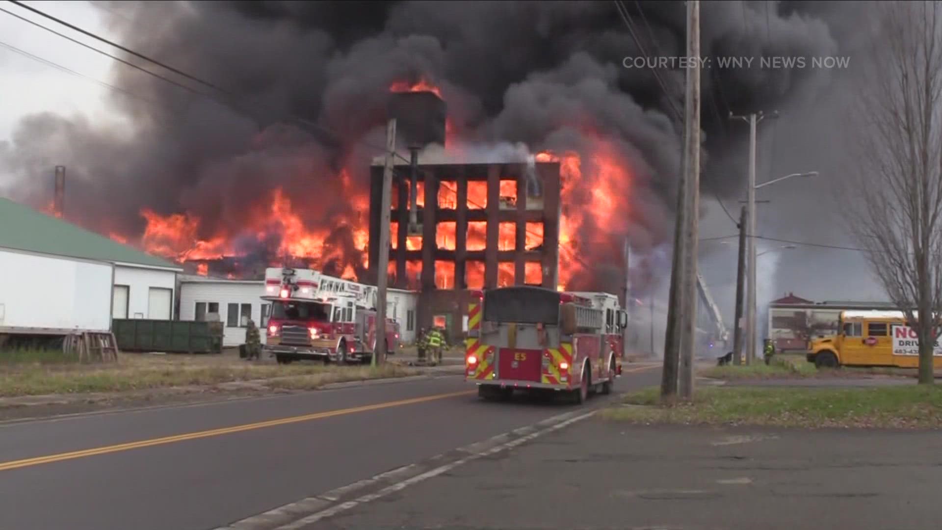 The Chief telling me tonight this is one of the ten largest fires he's seen in his career.