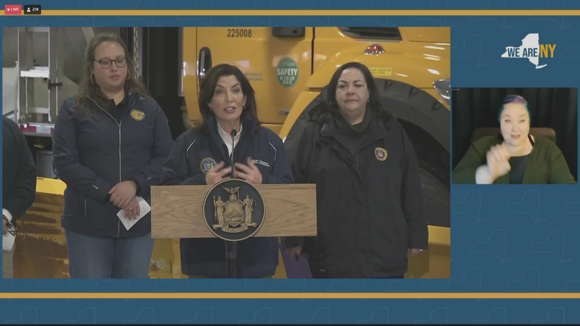 Gov. Kathy Hochul provides winter storm update