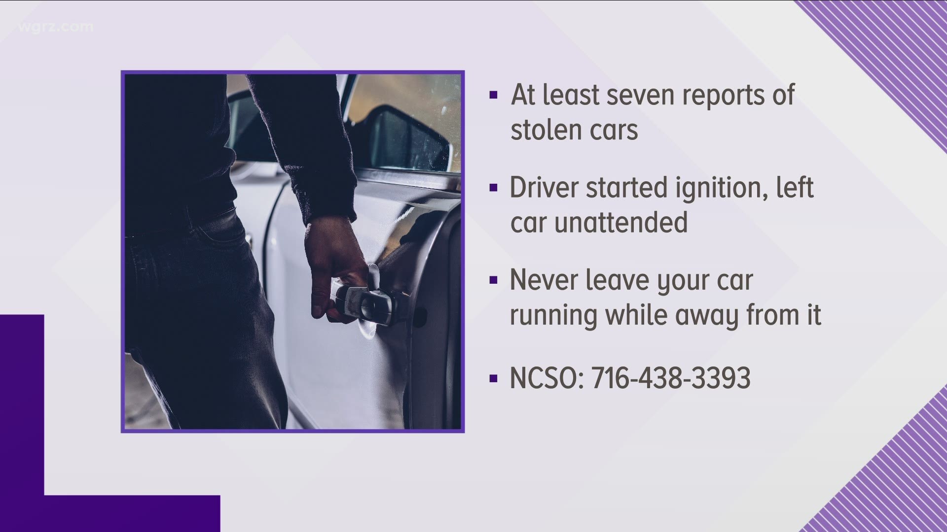 NCSO warns of stolen cars left unattended
