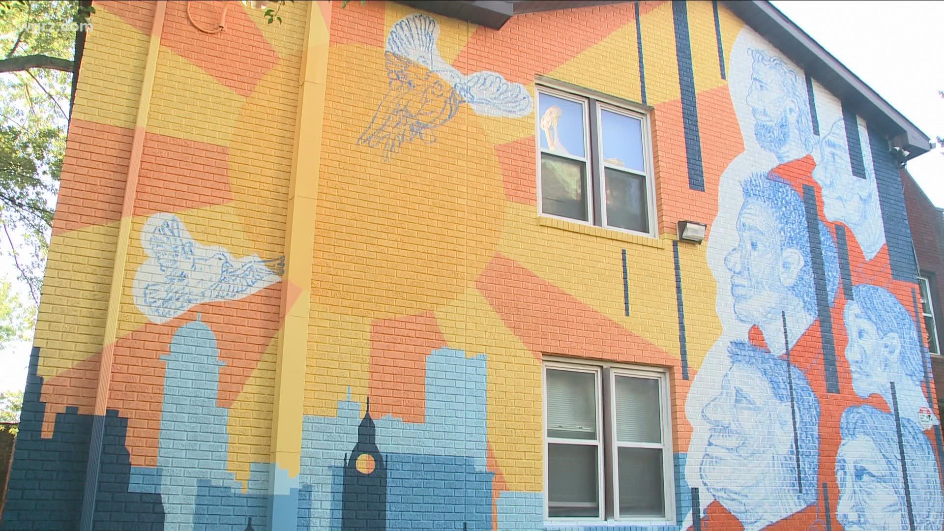 Peaceprints of WNY unveils 'A Bright Future' mural at Bissonette House in honor of Sister Karen